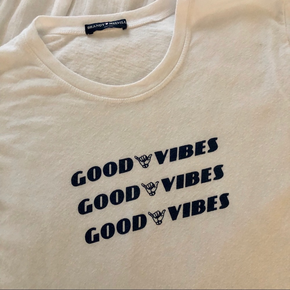 Brandy Melville Good Vibes T Shirt